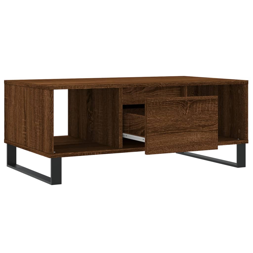 Stolić za kavu smeđa boja hrasta 90x50x36,5cm konstruirano drvo