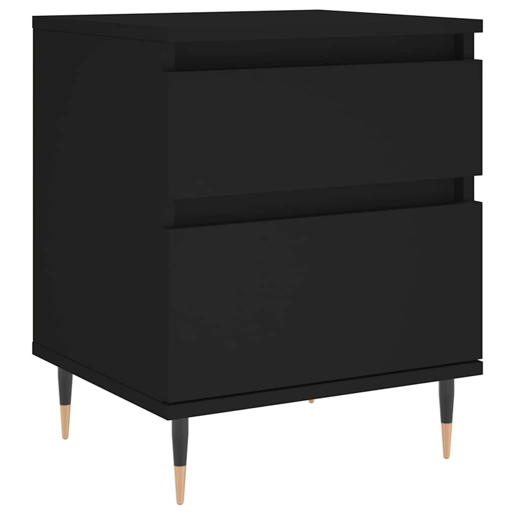 Noćni ormarići 2 kom crni 40x35x50 cm od konstruiranog drva