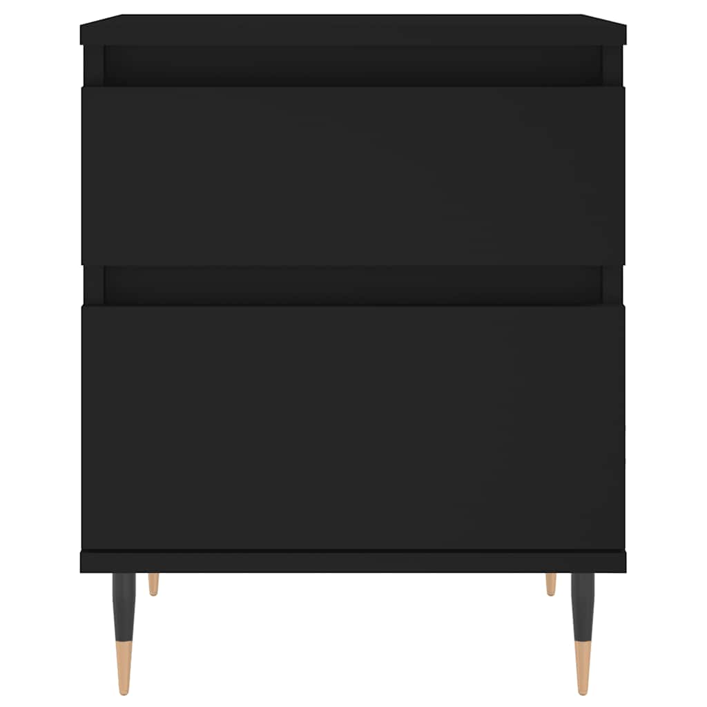 Noćni ormarići 2 kom crni 40x35x50 cm od konstruiranog drva