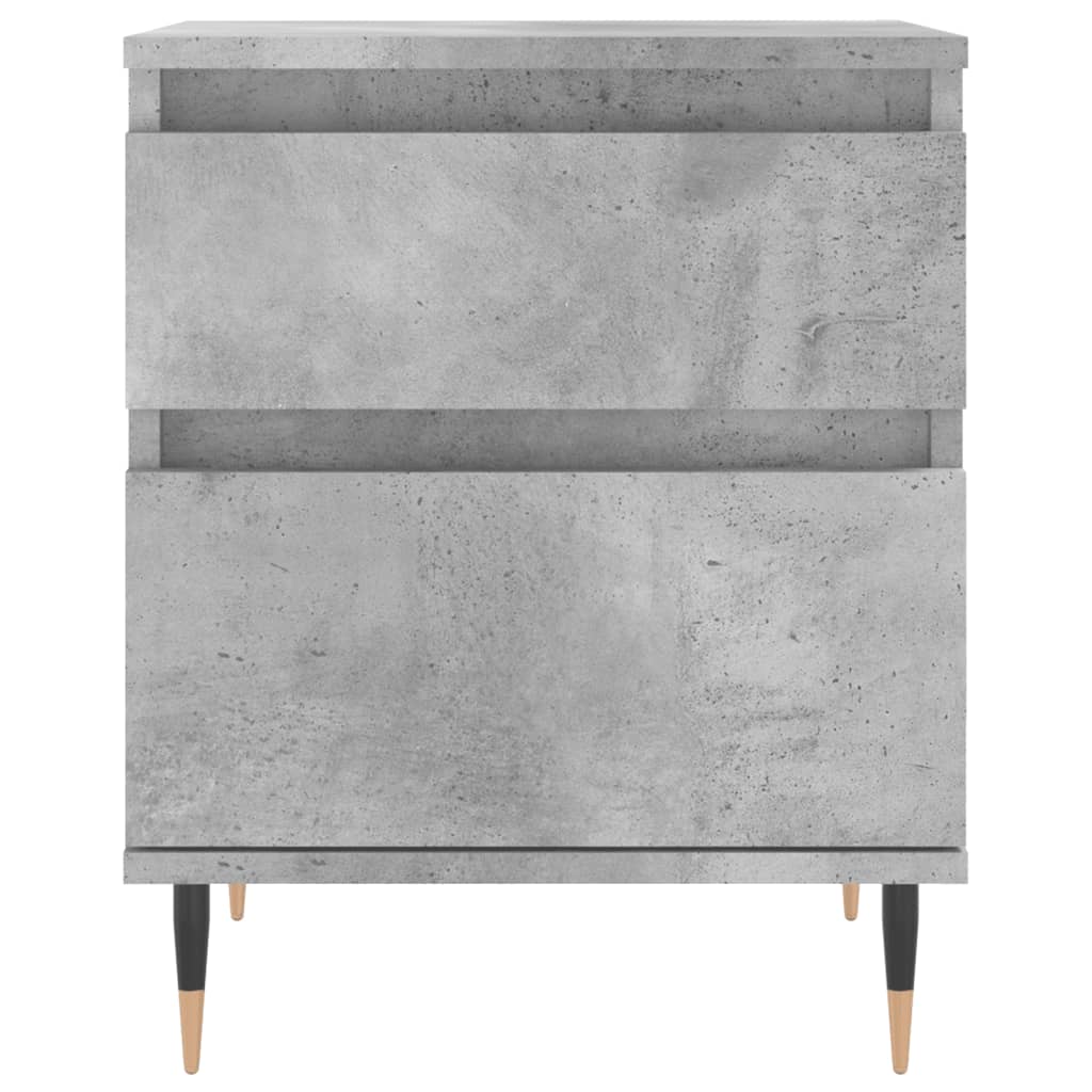Noćni ormarići 2 kom boja betona 40x35x50 cm konstruirano drvo