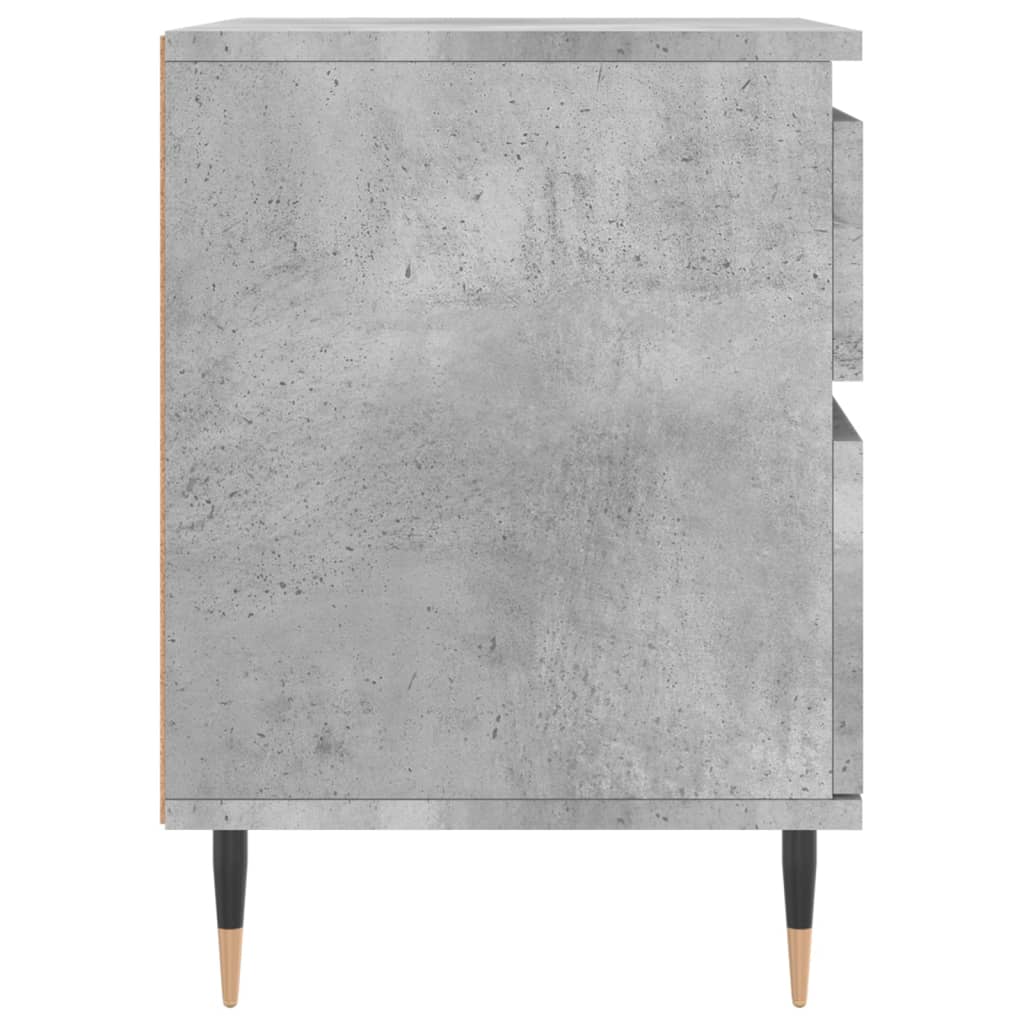 Noćni ormarići 2 kom boja betona 40x35x50 cm konstruirano drvo