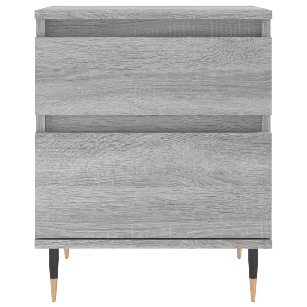 Noćni ormarići 2 kom boja hrasta 40x35x50 cm konstruirano drvo Siva
