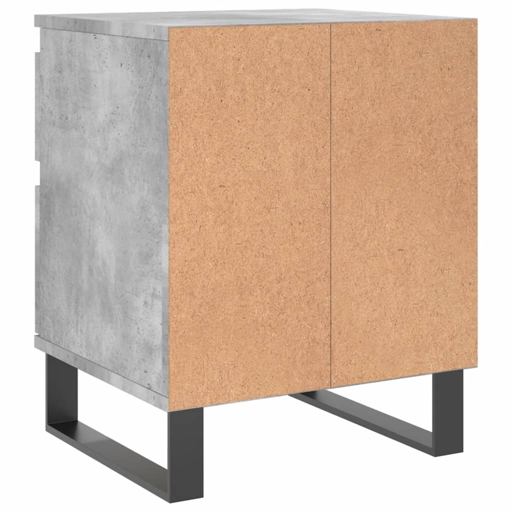 Noćni ormarići 2 kom boja betona 40x35x50 cm konstruirano drvo