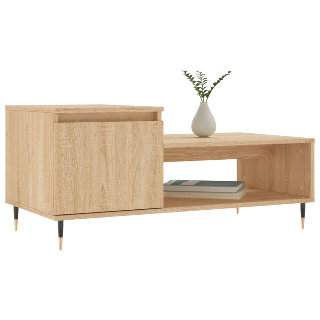 Stolić za kavu boja hrasta 100 x 50 x 45 cm konstruirano drvo