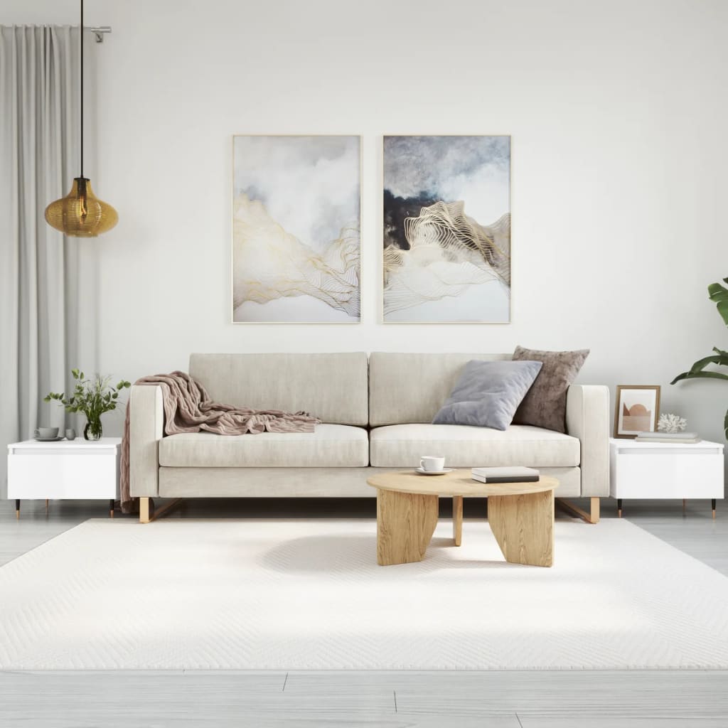 Stolići za kavu 2 kom sjajni bijeli 50 x 46 x 35 cm drveni