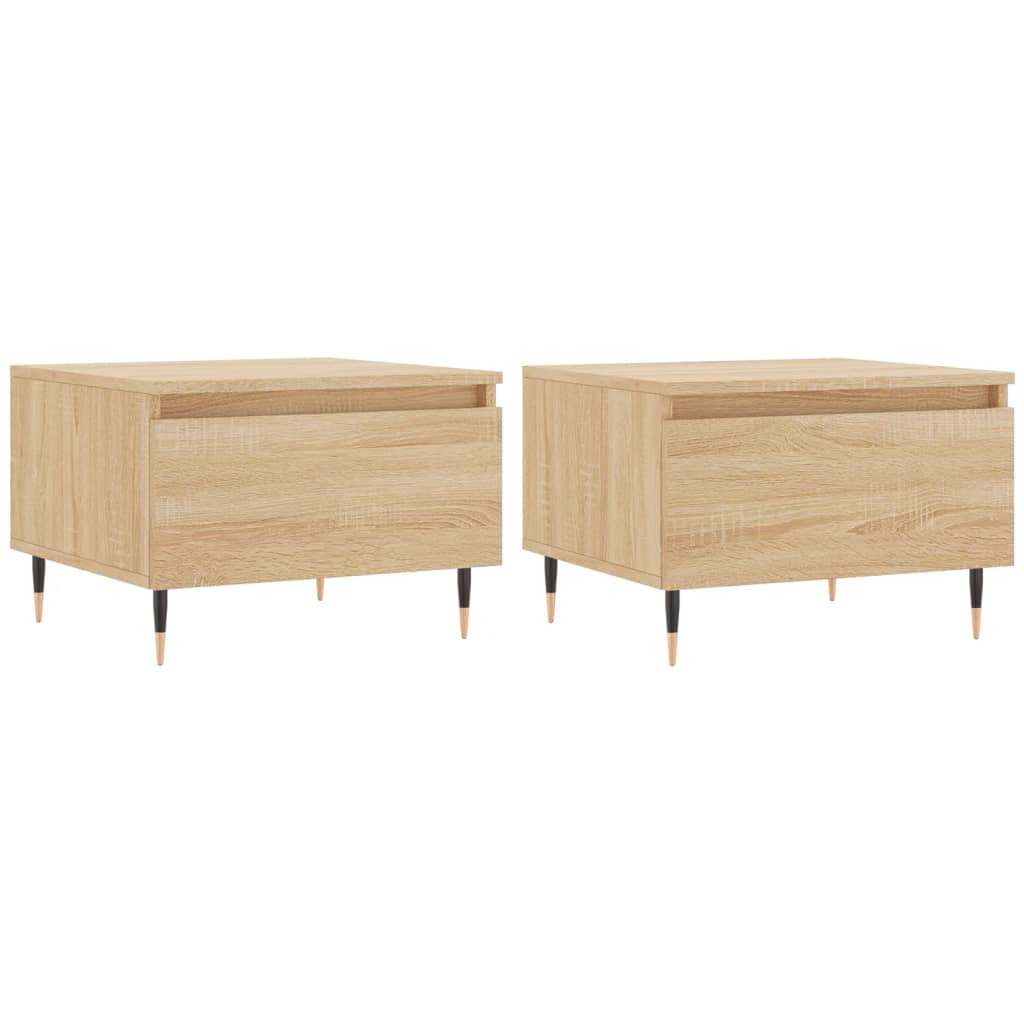 Stolići za kavu 2 kom boja hrasta 50x46x35 cm konstruirano drvo
