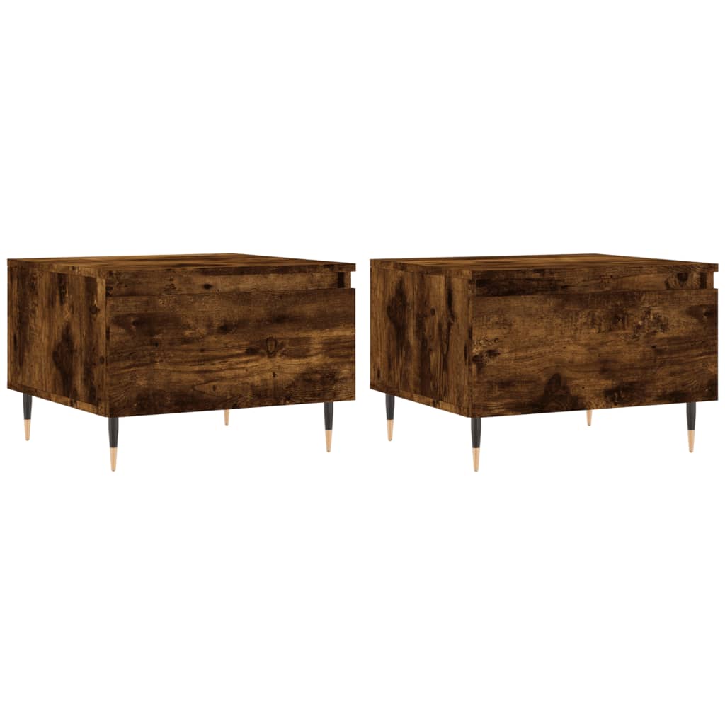 Stolići za kavu 2 kom boja hrasta 50x46x35 cm konstruirano drvo