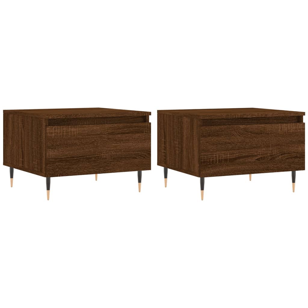 Stolići za kavu 2 kom boja hrasta 50x46x35 cm konstruirano drvo