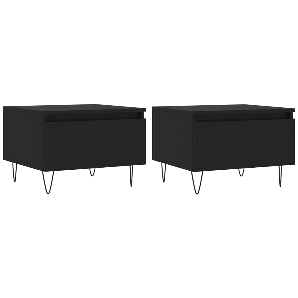 Stolići za kavu 2 kom crni 50 x 46 x 35 cm konstruirano drvo