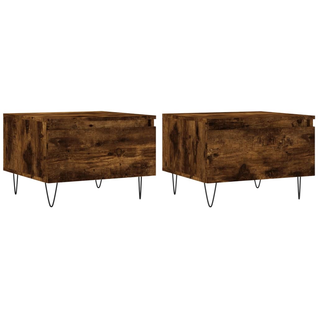 Stolići za kavu 2 kom boja hrasta 50x46x35 cm konstruirano drvo