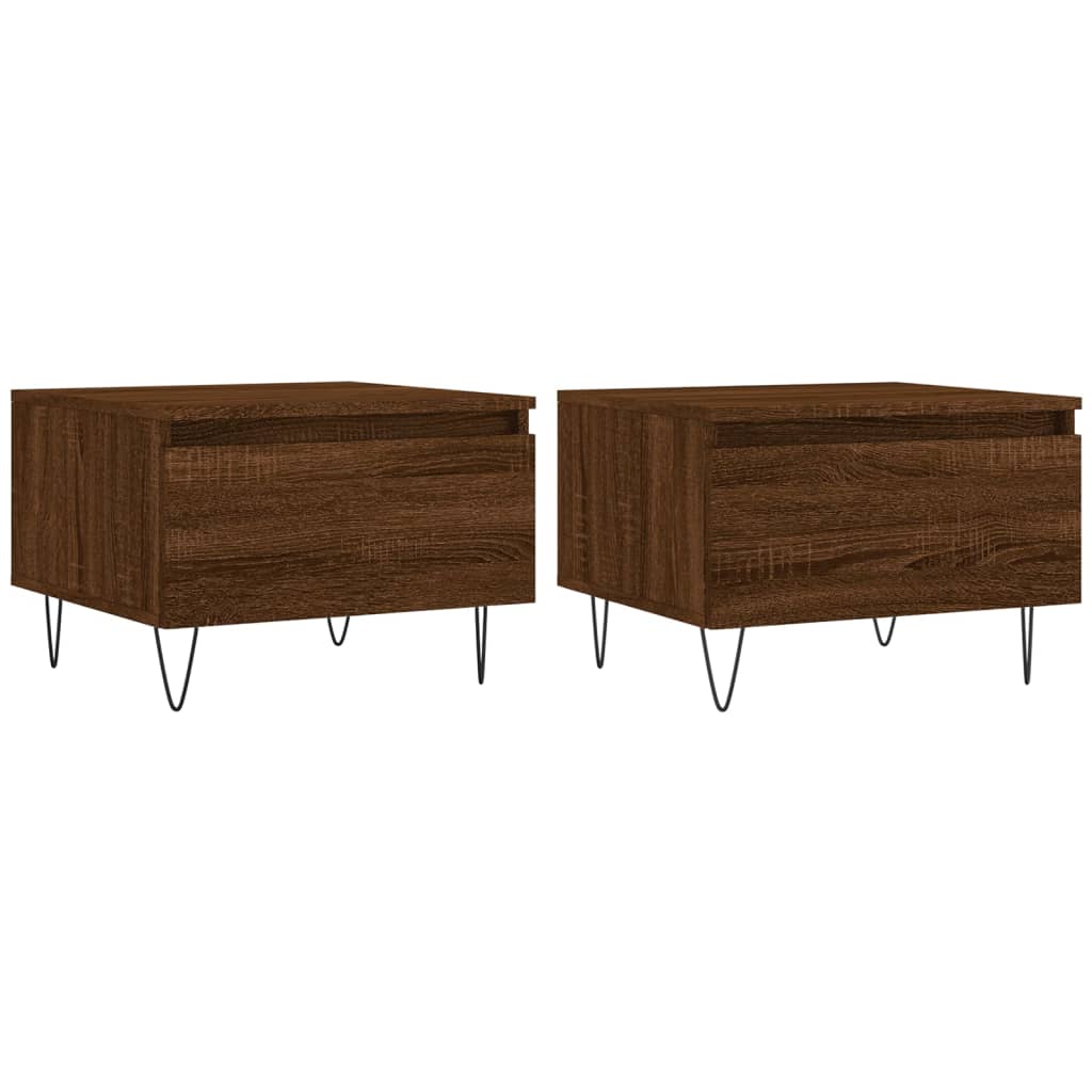 Stolići za kavu 2 kom boja hrasta 50x46x35 cm konstruirano drvo