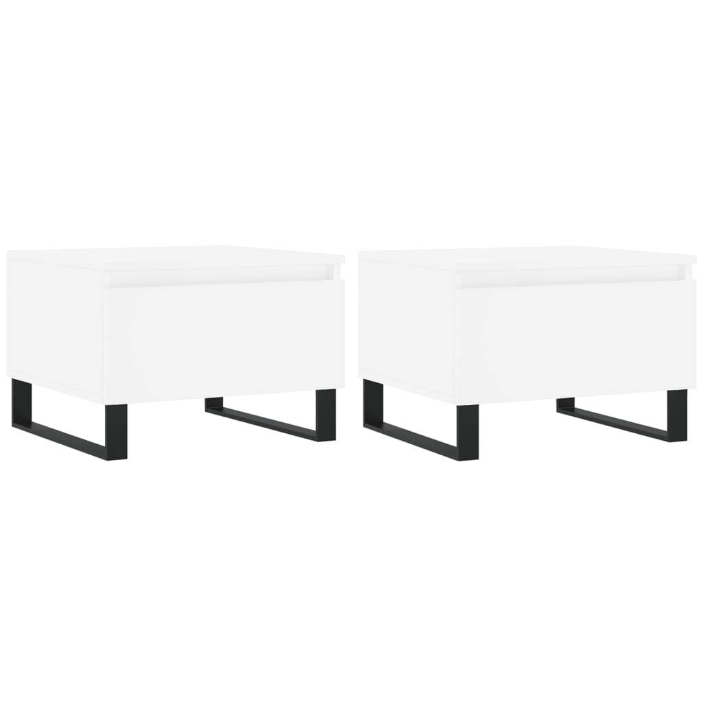 Stolići za kavu 2 kom bijeli 50 x 46 x 35 cm konstruirano drvo