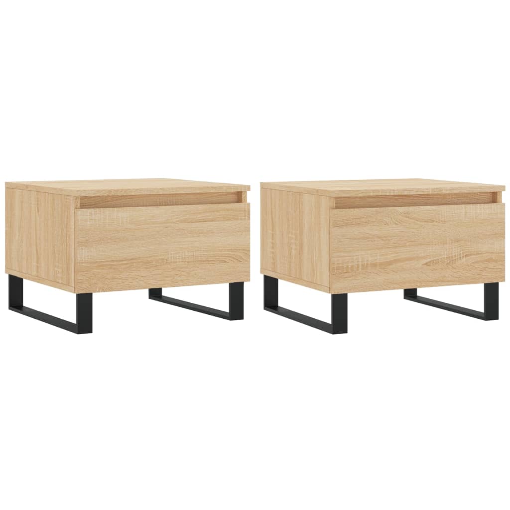 Stolići za kavu 2 kom boja hrasta 50x46x35 cm konstruirano drvo