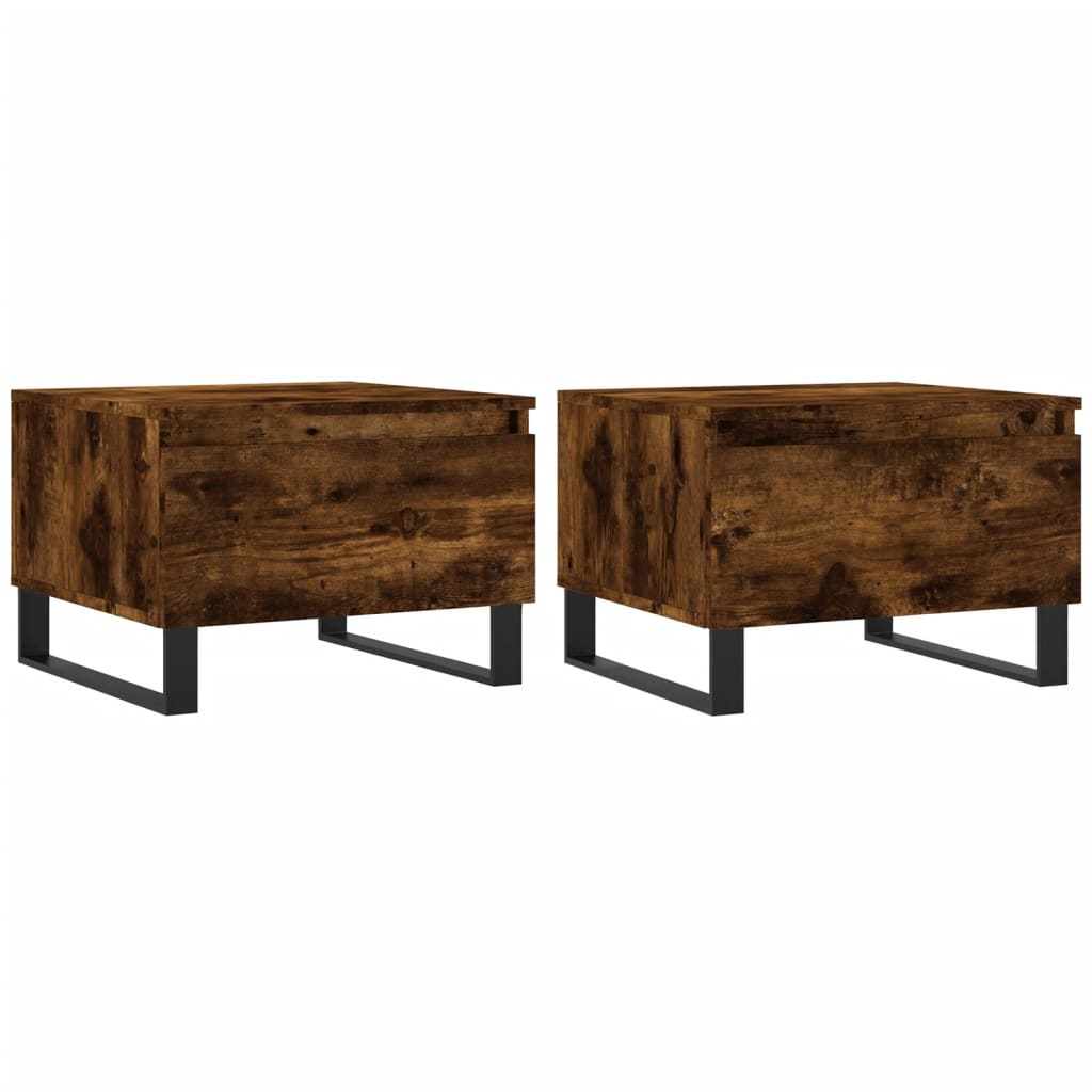 Stolići za kavu 2 kom boja hrasta 50x46x35 cm konstruirano drvo
