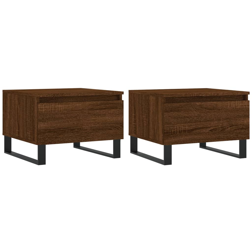 Stolići za kavu 2 kom boja hrasta 50x46x35 cm konstruirano drvo
