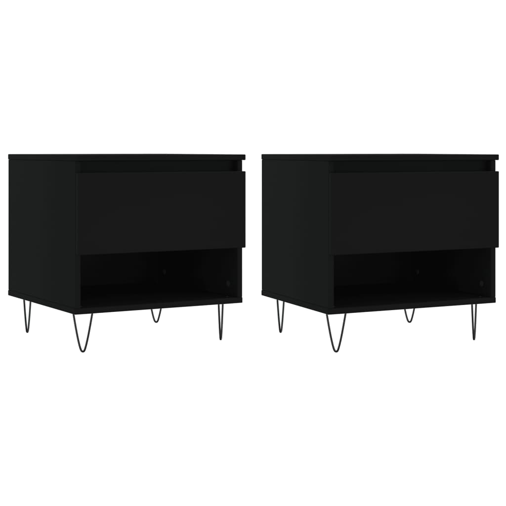 Stolići za kavu 2 kom crni 50x46x50 cm od konstruiranog drva