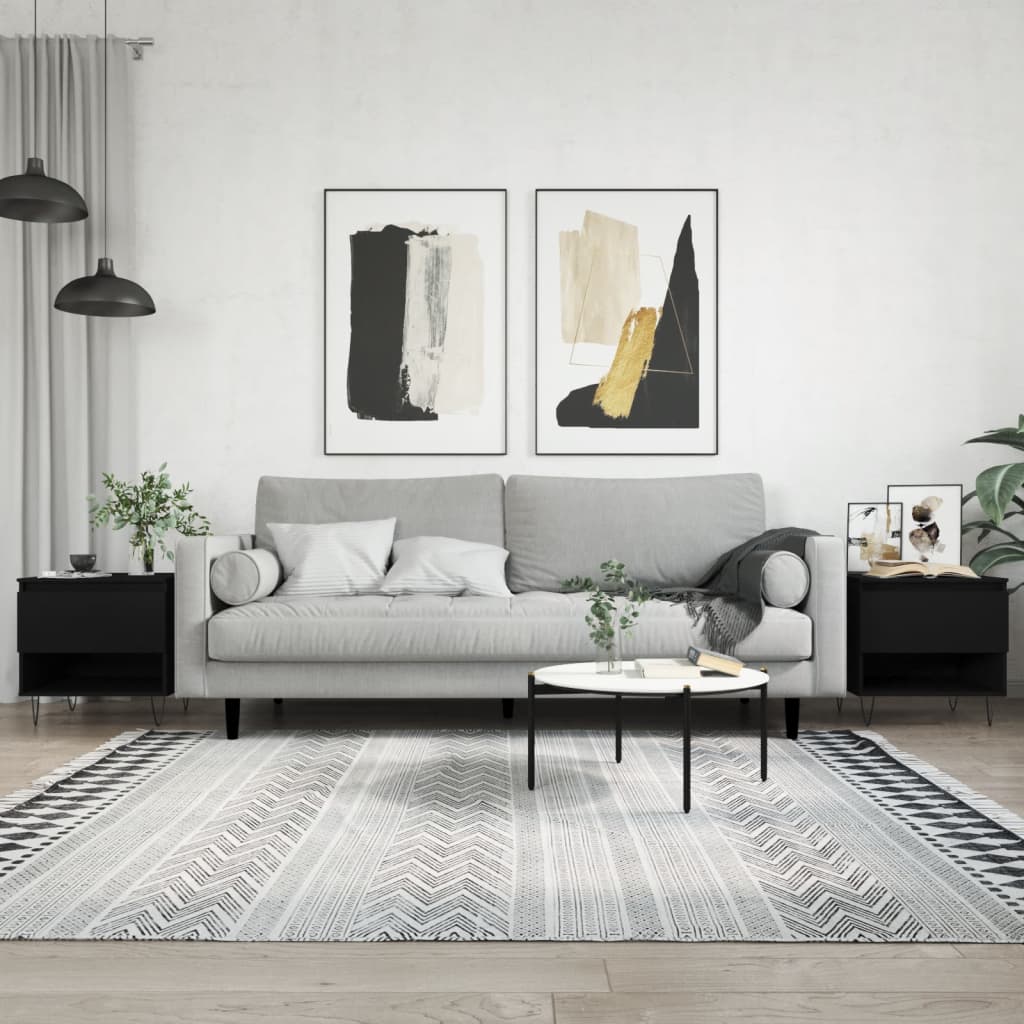 Stolići za kavu 2 kom crni 50x46x50 cm od konstruiranog drva
