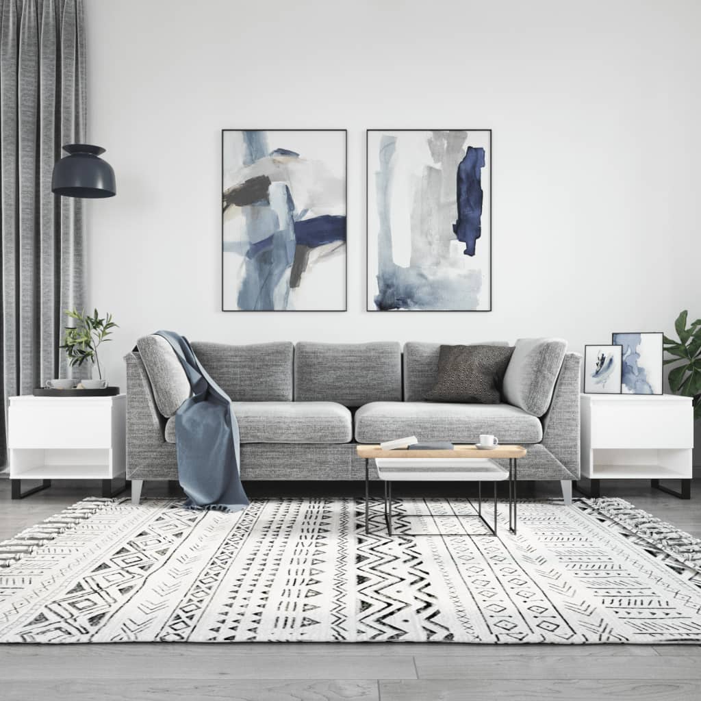 Stolići za kavu 2 kom bijeli 50x46x50 cm od konstruiranog drva