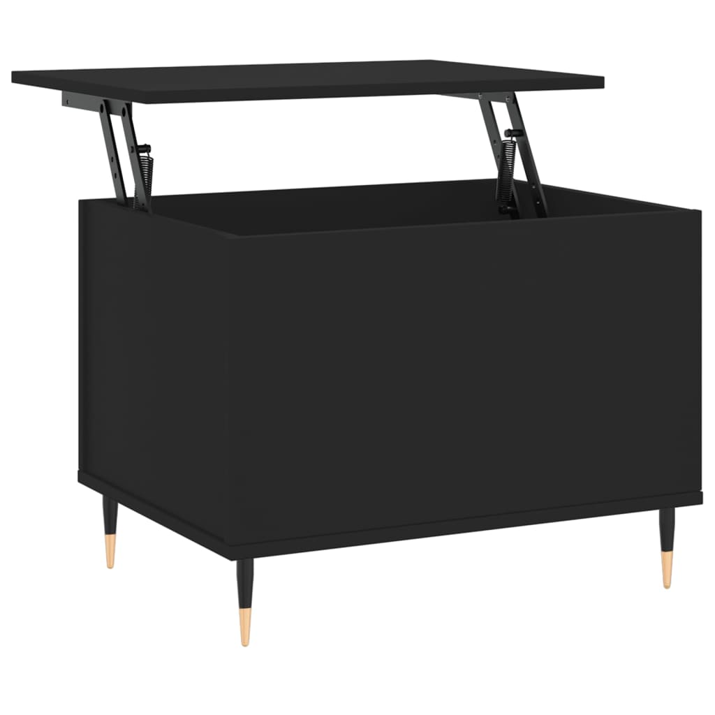 Stolić za kavu crni 60 x 44,5 x 45 cm od konstruiranog drva