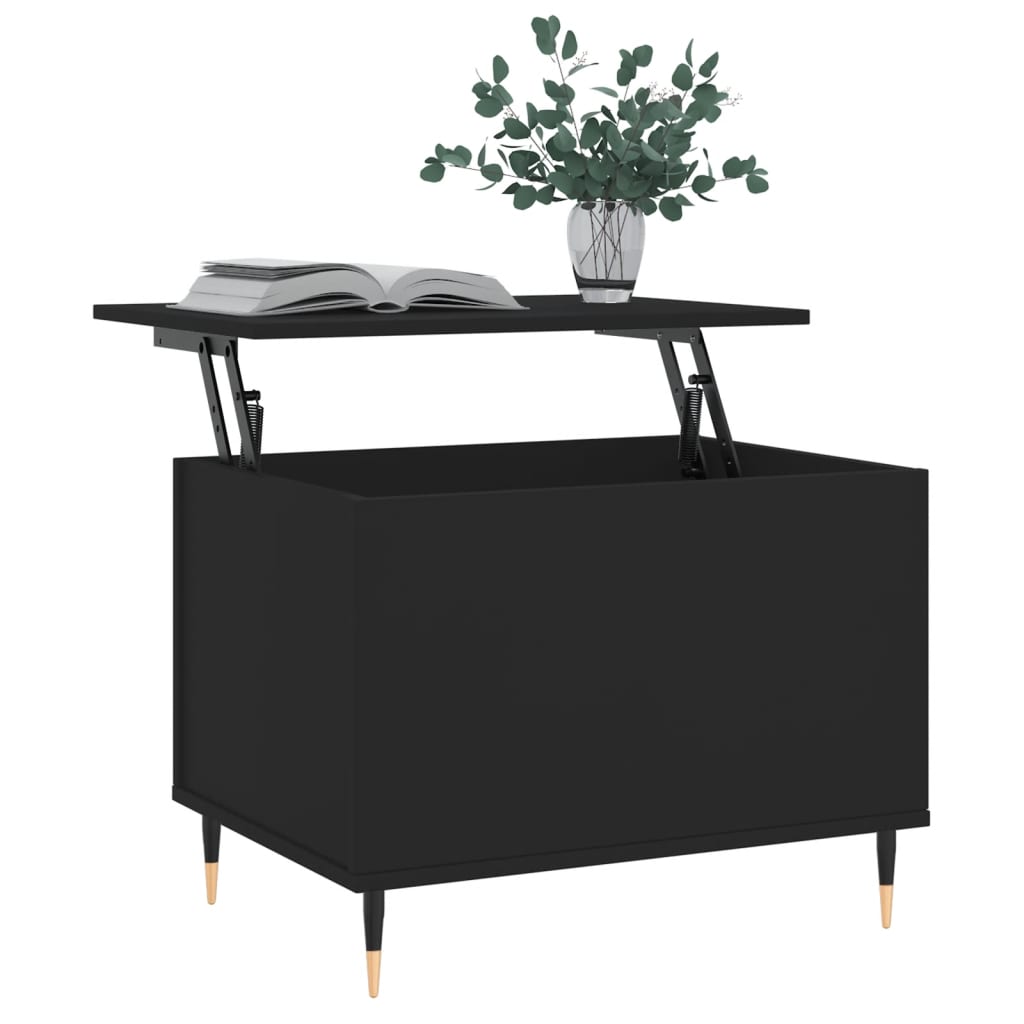 Stolić za kavu crni 60 x 44,5 x 45 cm od konstruiranog drva