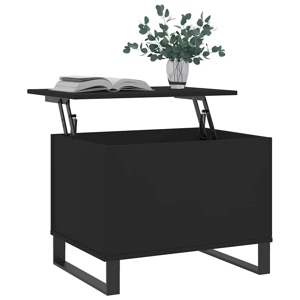 Stolić za kavu crni 60 x 44,5 x 45 cm od konstruiranog drva