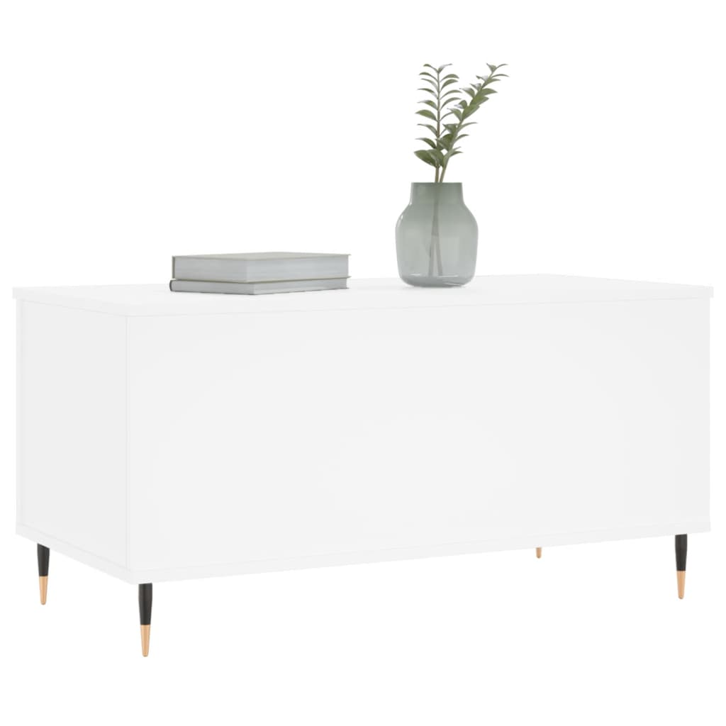Stolić za kavu bijeli 90 x 44,5 x 45 cm od konstruiranog drva