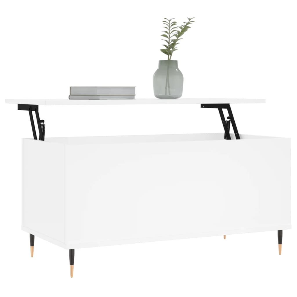 Stolić za kavu bijeli 90 x 44,5 x 45 cm od konstruiranog drva