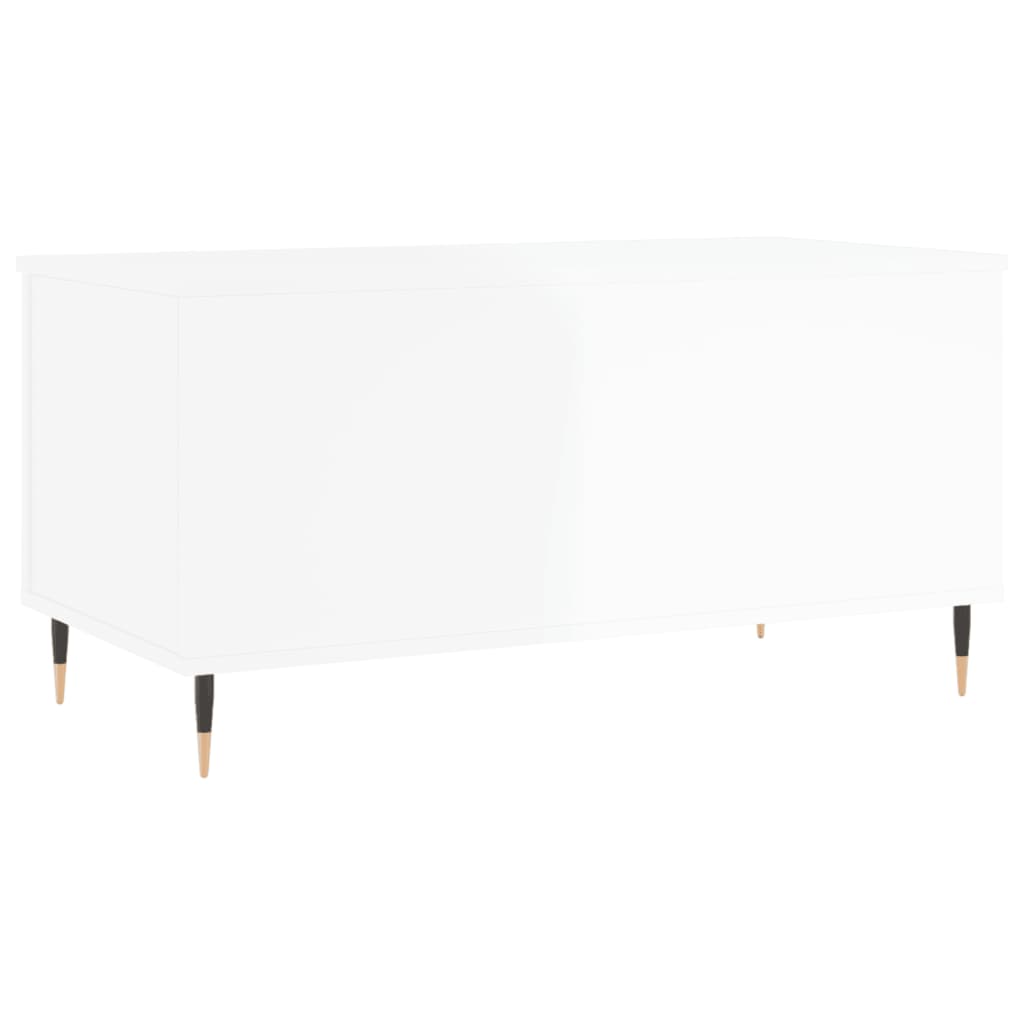 Stolić za kavu sjajni bijeli 90x44,5x45 cm konstruirano drvo