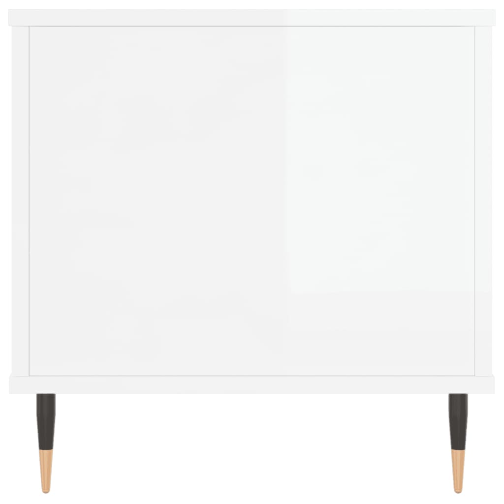 Stolić za kavu sjajni bijeli 90x44,5x45 cm konstruirano drvo