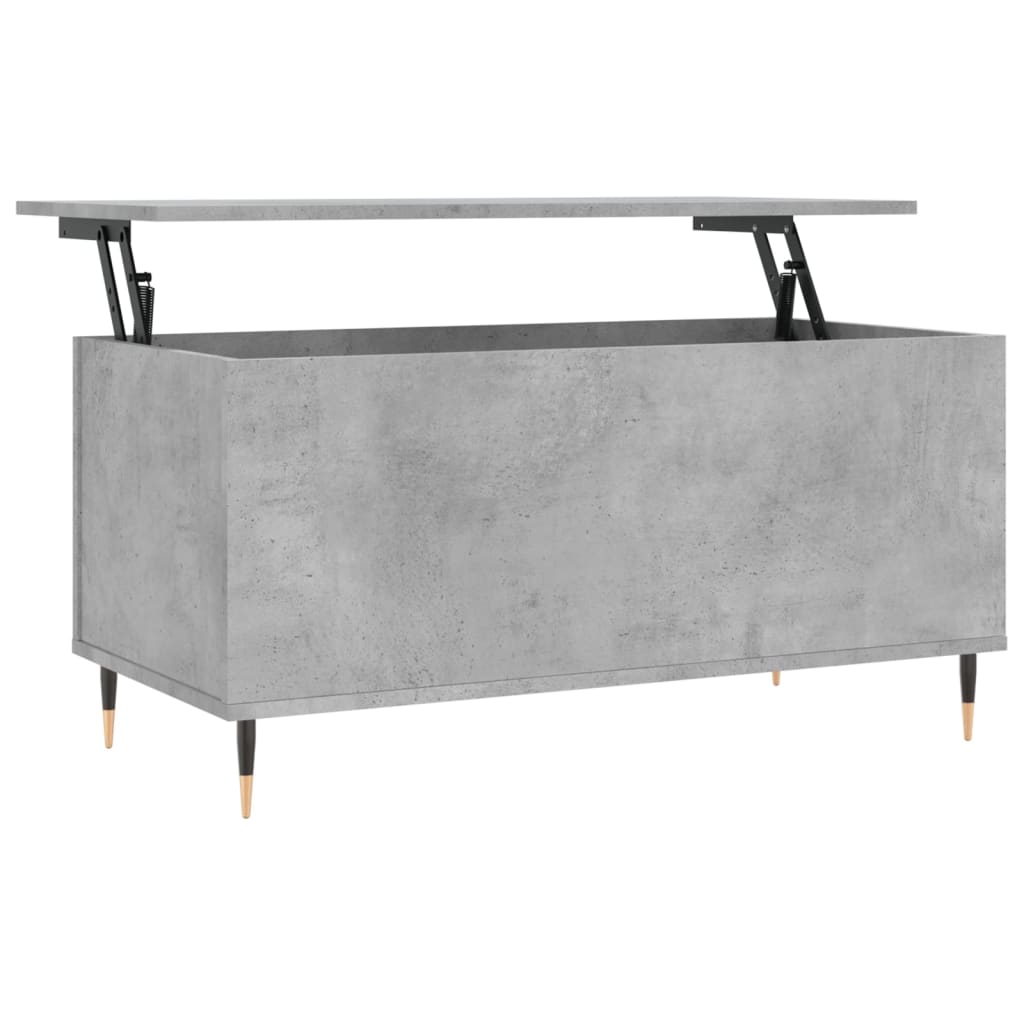 Stolić za kavu siva boja betona 90x44,5x45 cm konstruirano drvo