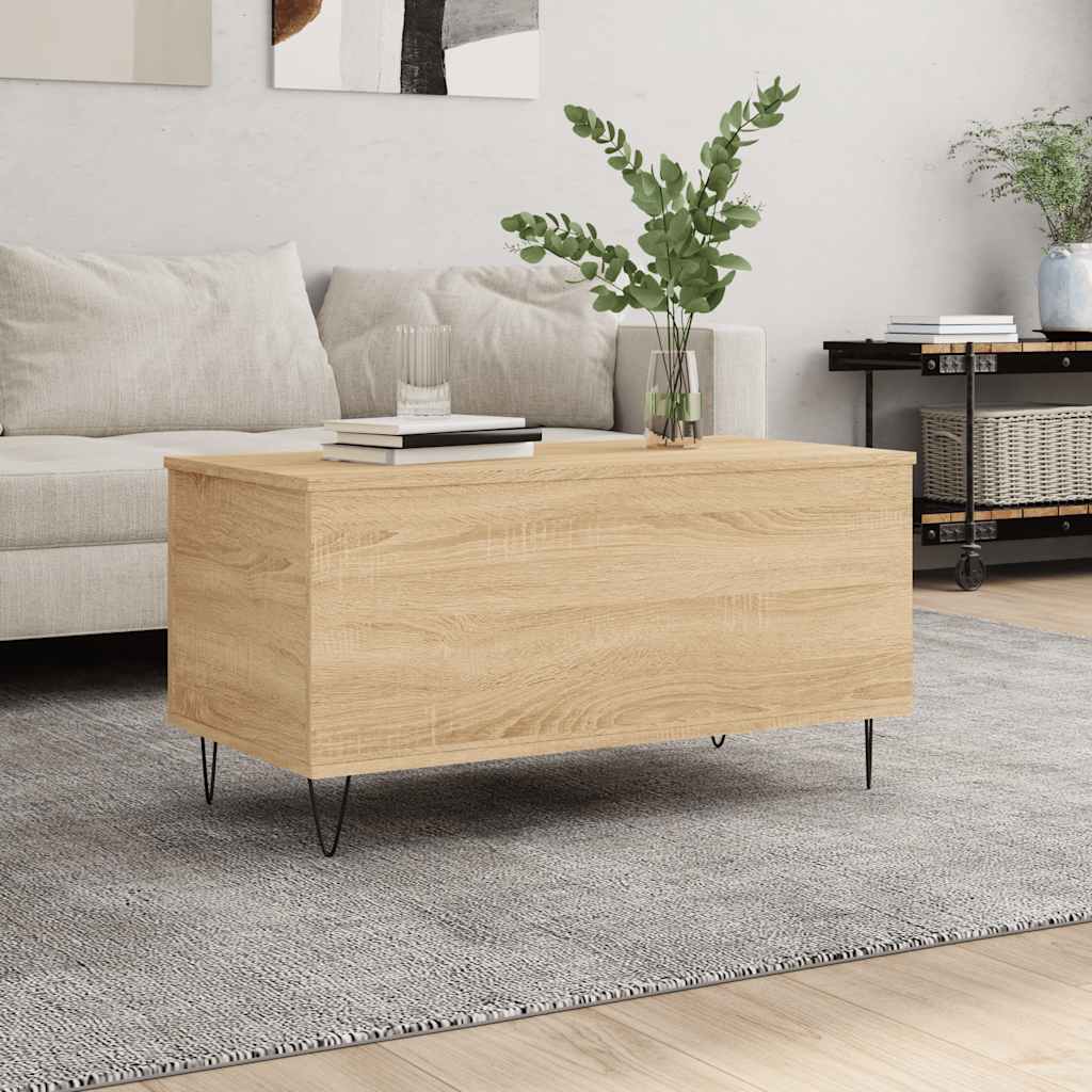 Stolić za kavu boja hrasta 90 x 44,5 x 45 cm konstruirano drvo