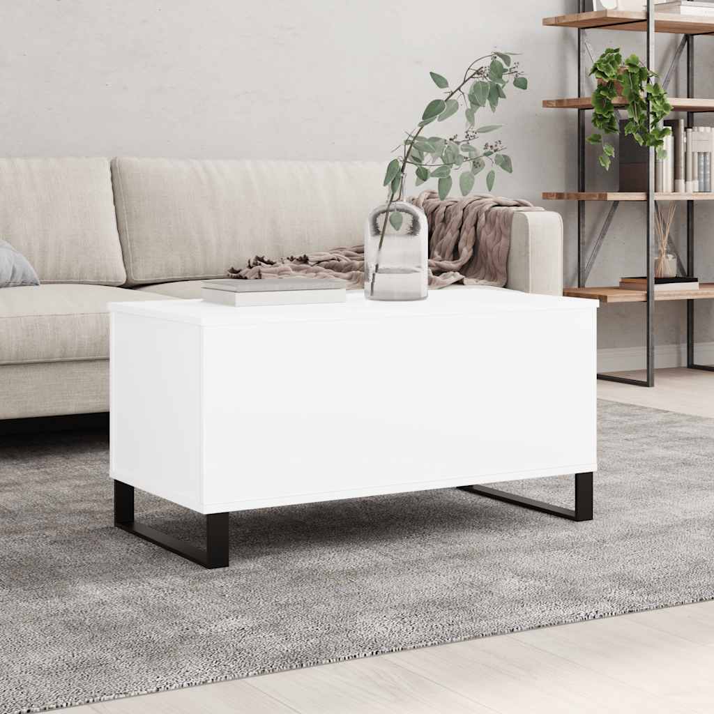 Stolić za kavu bijeli 90 x 44,5 x 45 cm od konstruiranog drva