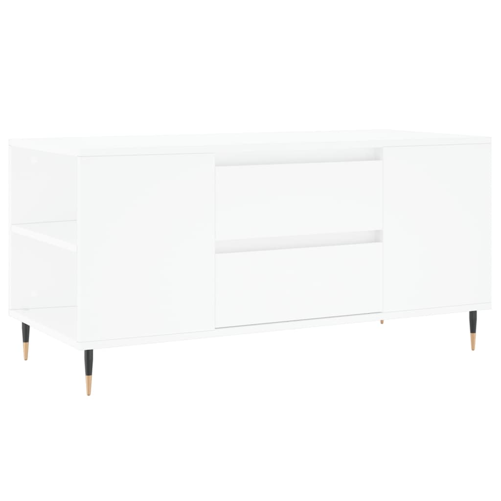 Stolić za kavu bijeli 102 x 44,5 x 50 cm od konstruiranog drva