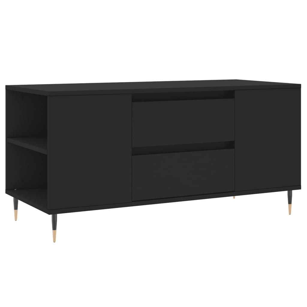 Stolić za kavu crni 102 x 44,5 x 50 cm od konstruiranog drva