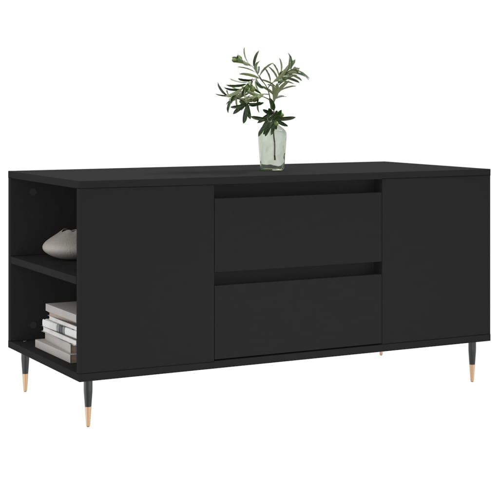 Stolić za kavu crni 102 x 44,5 x 50 cm od konstruiranog drva