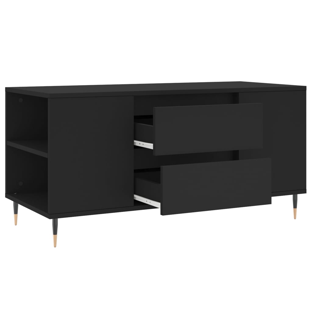 Stolić za kavu crni 102 x 44,5 x 50 cm od konstruiranog drva