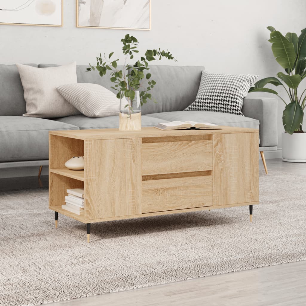 Stolić za kavu boja hrasta 102x44,5x50 cm od konstruiranog drva