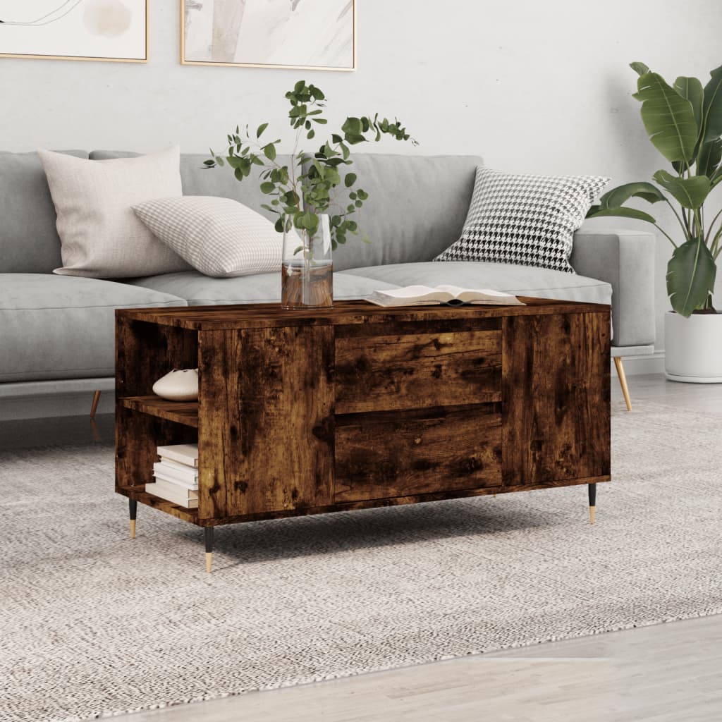 Stolić za kavu boja hrasta 102x44,5x50 cm od konstruiranog drva