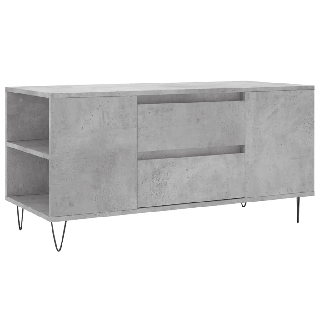 Stolić za kavu boja betona 102x44,5x50 cm od konstruiranog drva Siva