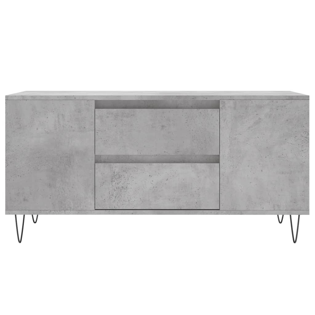 Stolić za kavu boja betona 102x44,5x50 cm od konstruiranog drva Siva