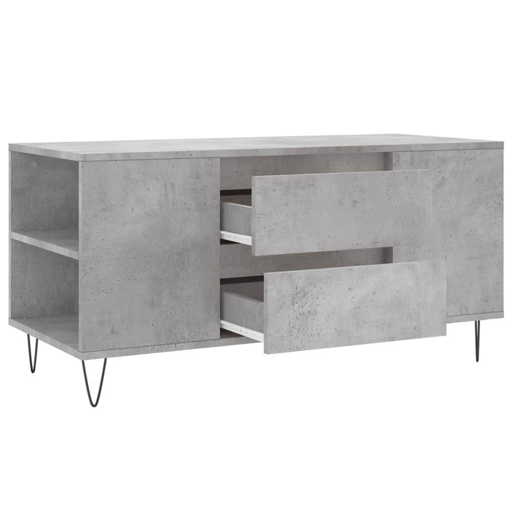 Stolić za kavu boja betona 102x44,5x50 cm od konstruiranog drva Siva