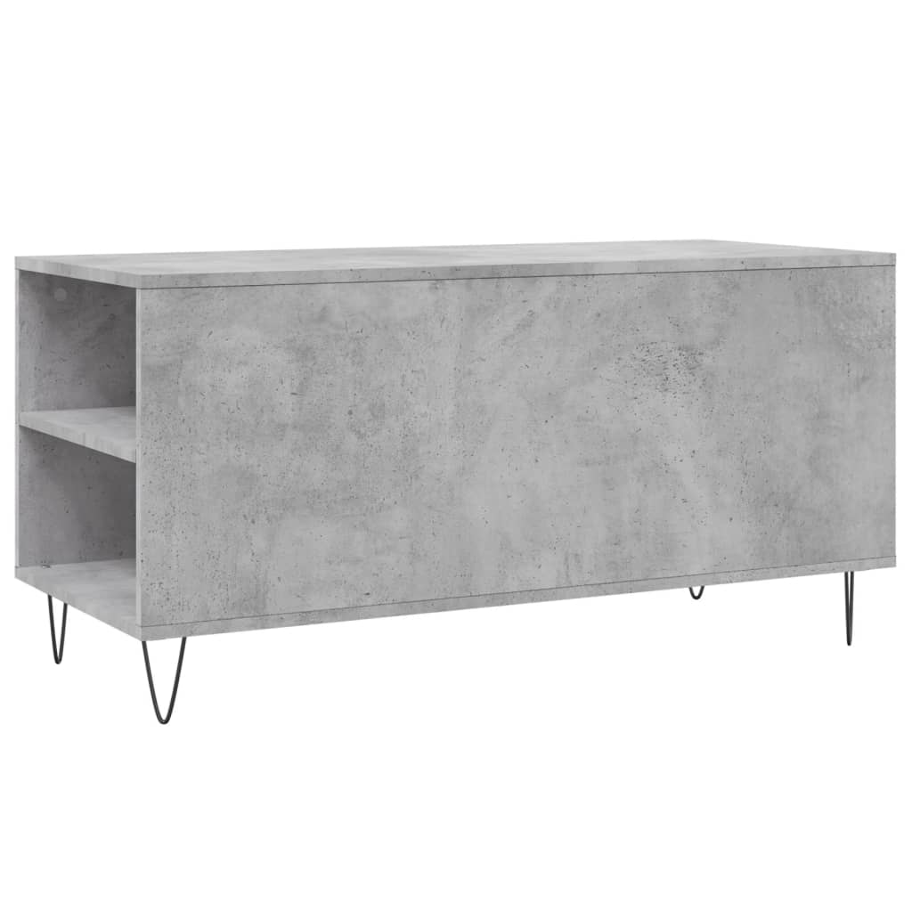 Stolić za kavu boja betona 102x44,5x50 cm od konstruiranog drva Siva