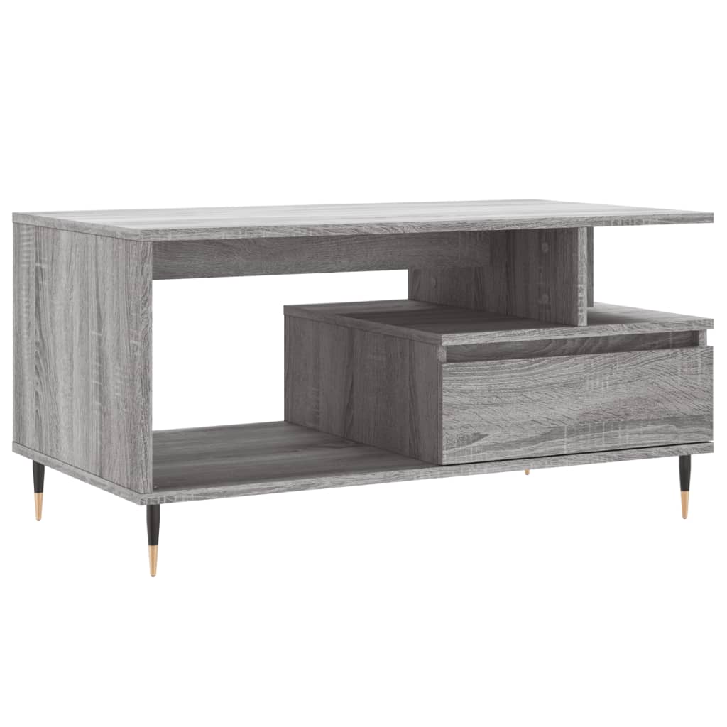 Stolić za kavu boja sivog hrasta 90x49x45 cm konstruirano drvo