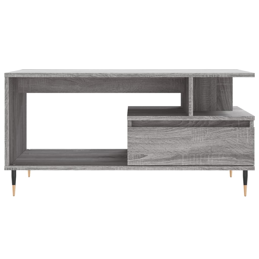 Stolić za kavu boja sivog hrasta 90x49x45 cm konstruirano drvo