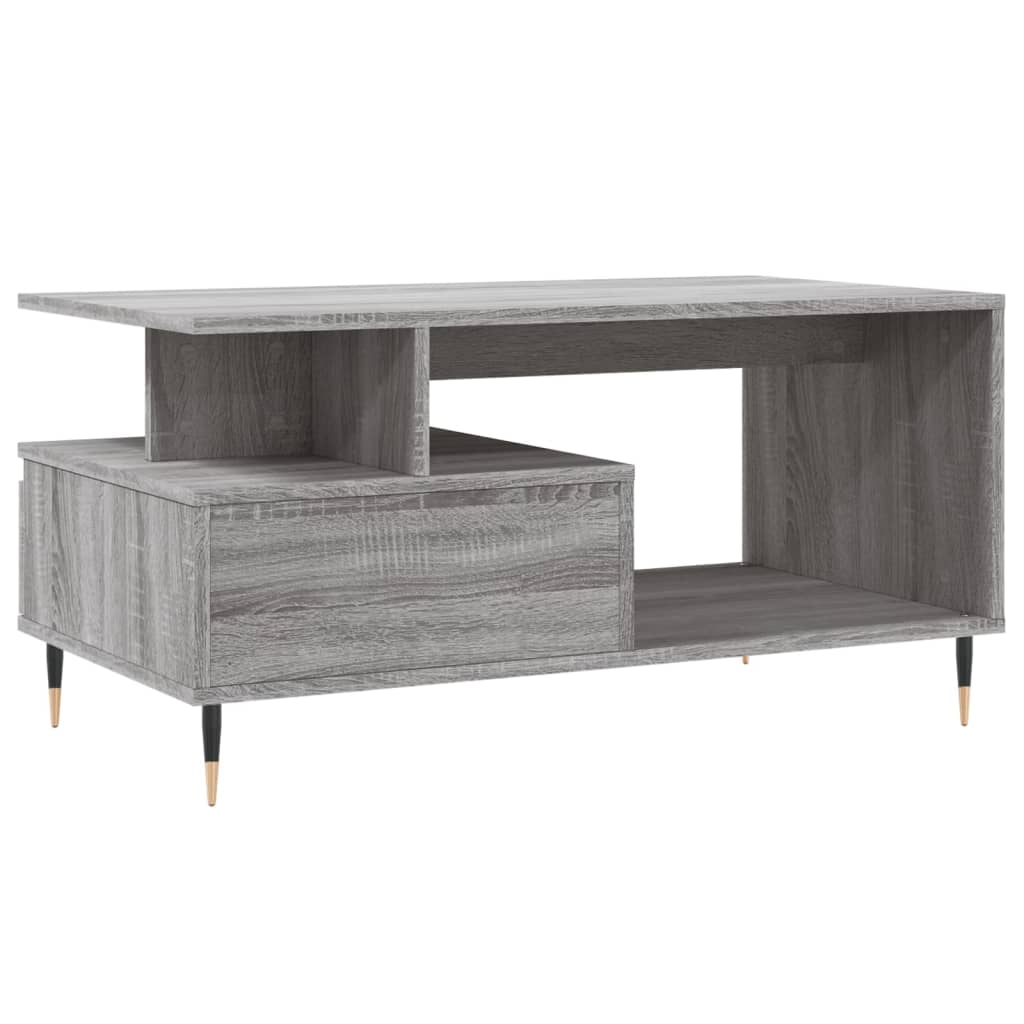 Stolić za kavu boja sivog hrasta 90x49x45 cm konstruirano drvo