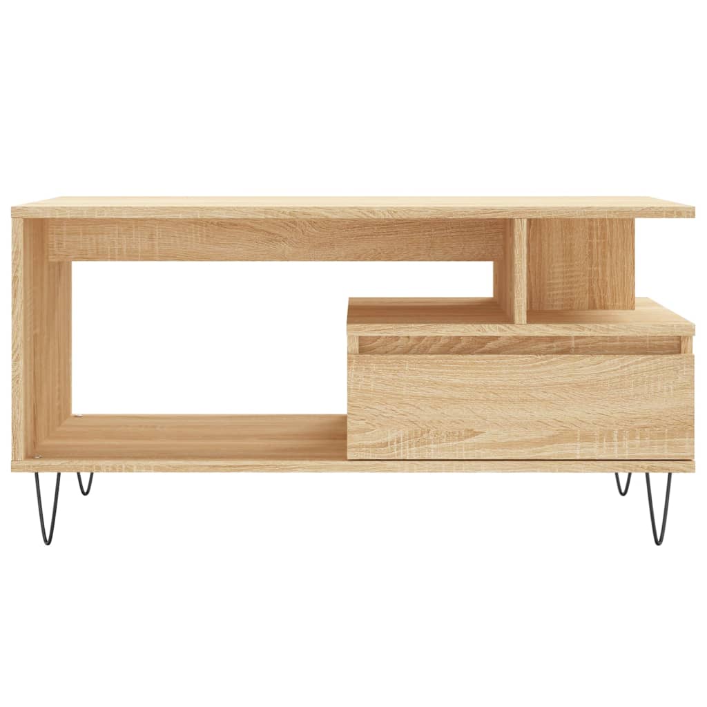 Stolić za kavu boja hrasta 90x49x45 cm konstruirano drvo