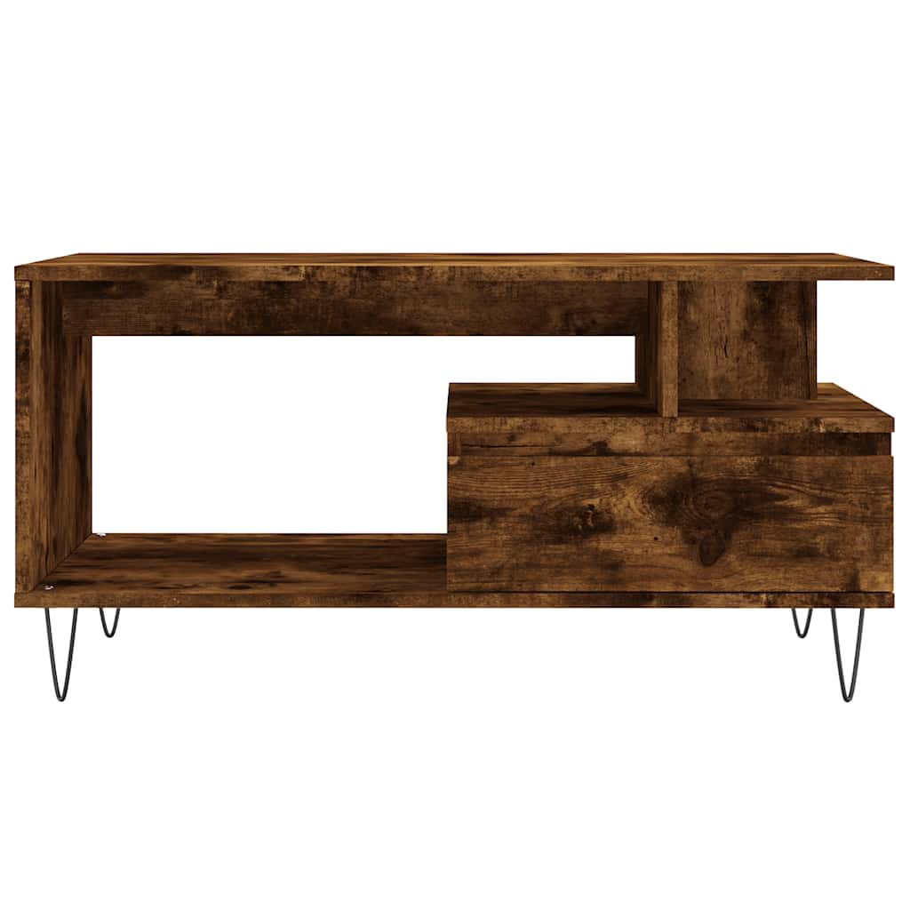 Stolić za kavu boja hrasta 90x49x45 cm konstruirano drvo