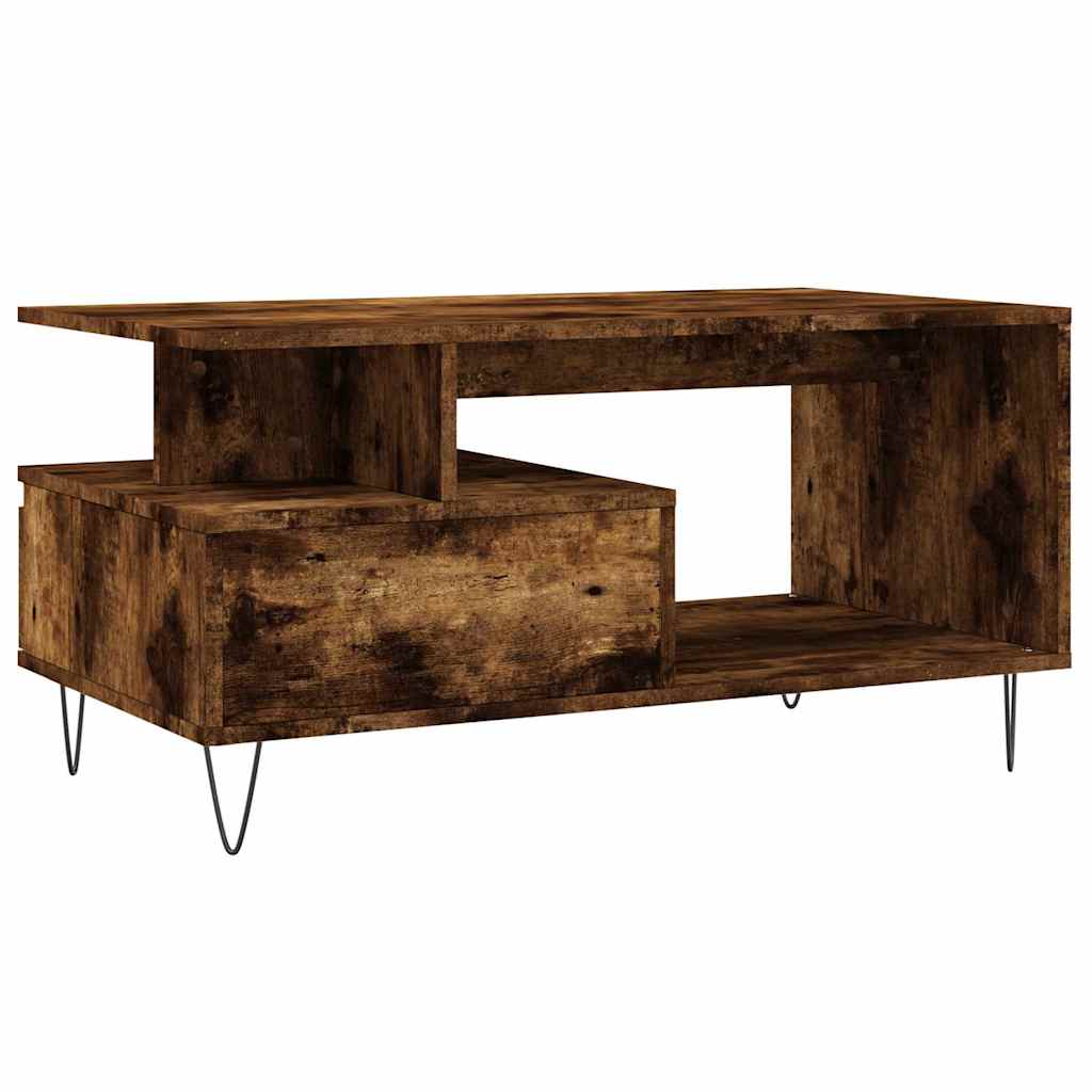 Stolić za kavu boja hrasta 90x49x45 cm konstruirano drvo