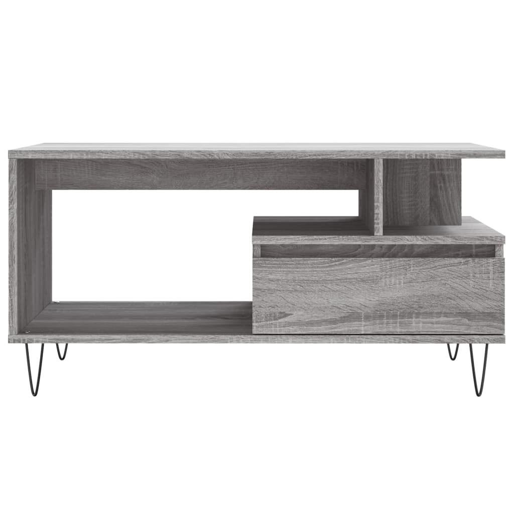 Stolić za kavu boja sivog hrasta 90x49x45 cm konstruirano drvo