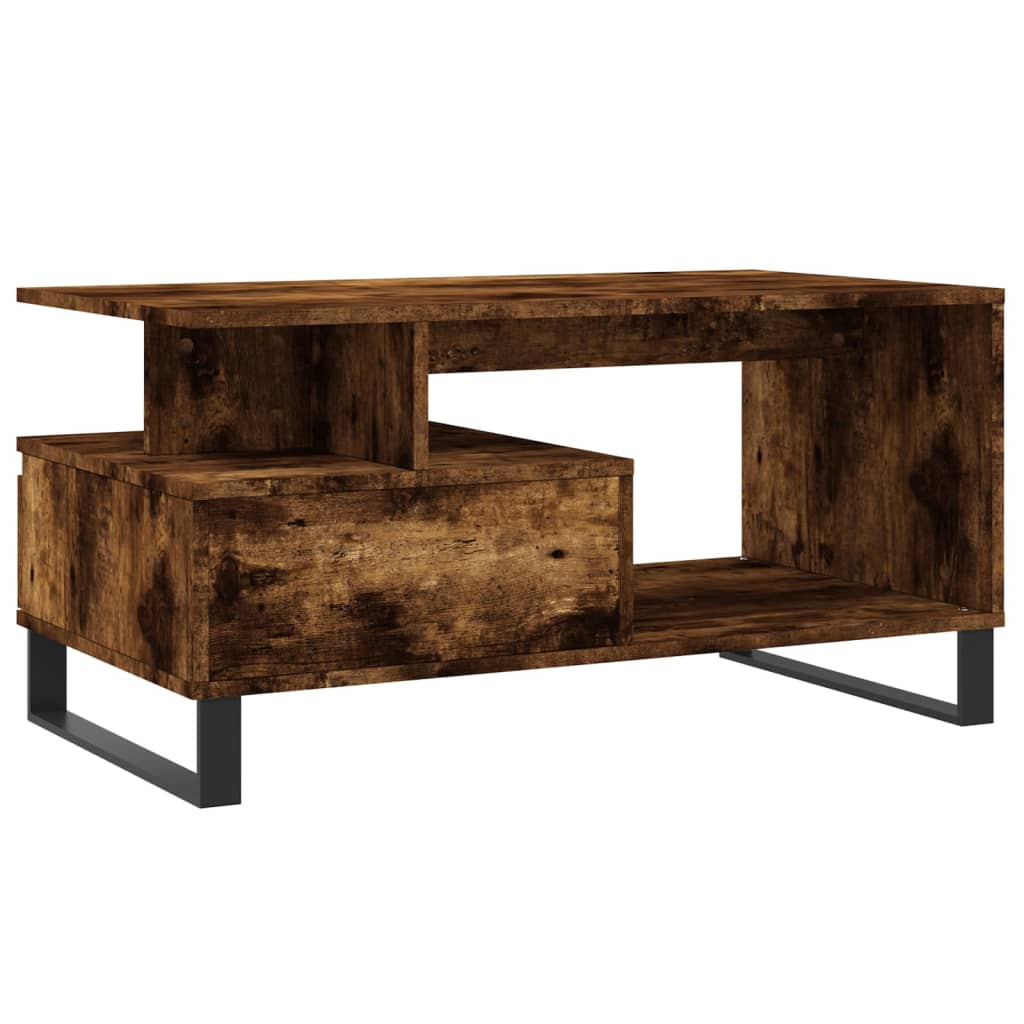 Stolić za kavu boja hrasta 90x49x45 cm konstruirano drvo
